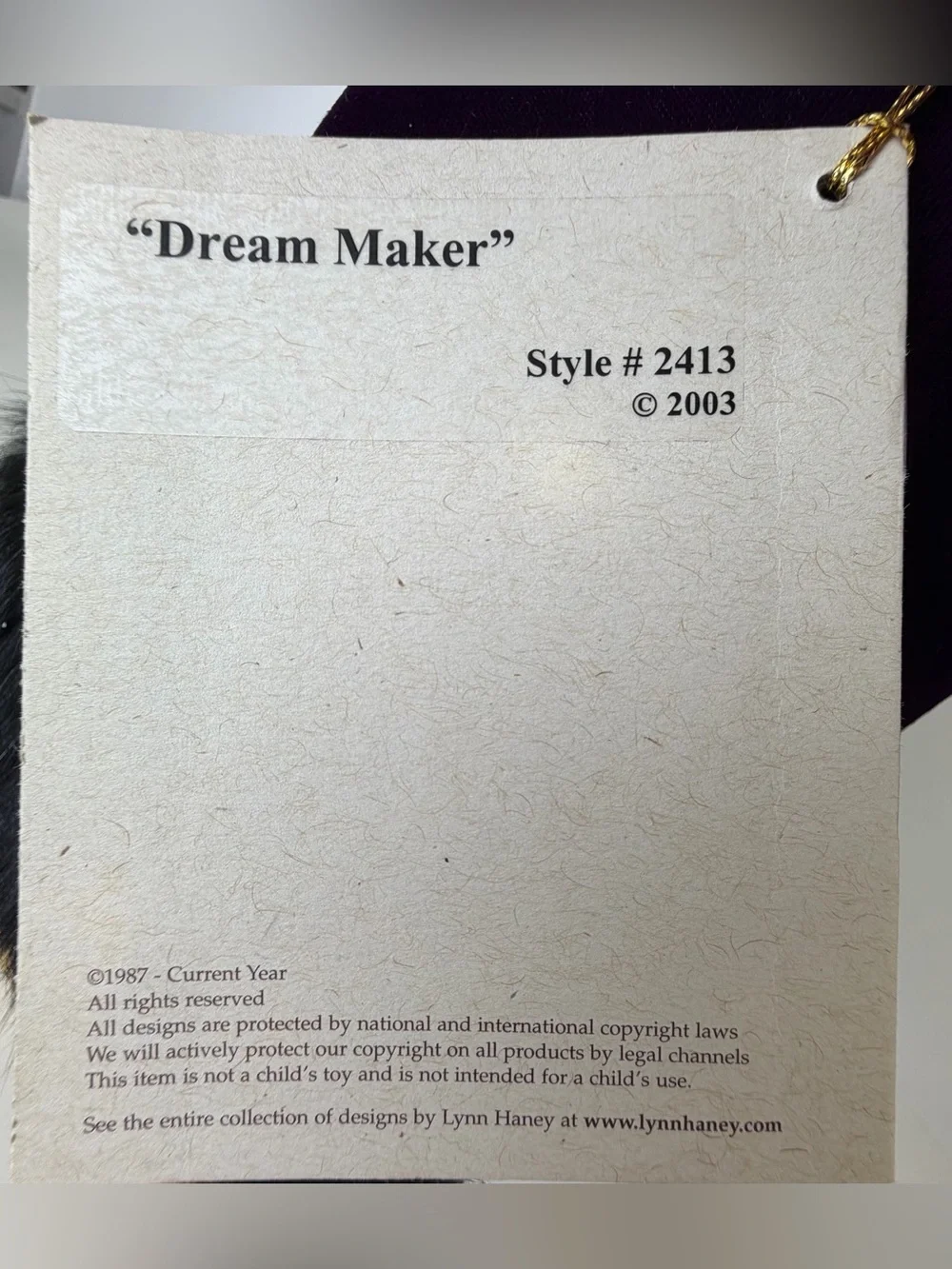 Signed Lynn Haney Dream Maker Santa 22” Purple Gold